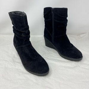 Lane Bryant Suede Wedge Boots- Size 10 Wide